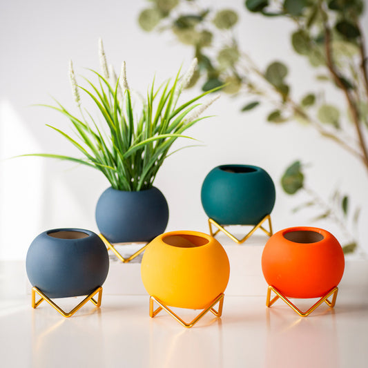 Yum™ Vaso in Ceramica Ornamentale - Stile Sfera